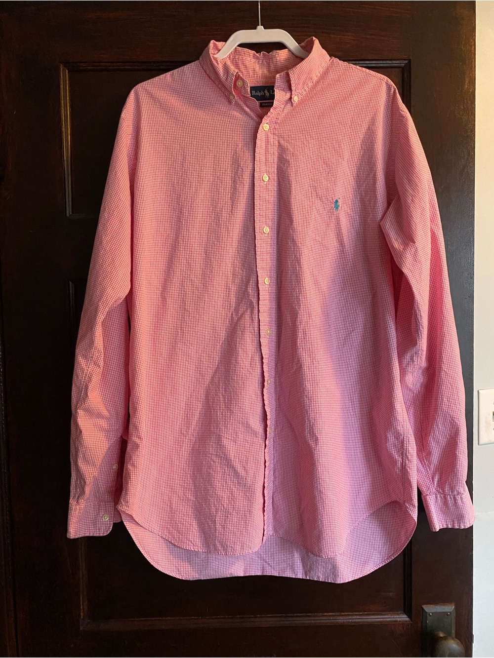 Ralph Lauren Pink Micro-Check Button-Down Shirt